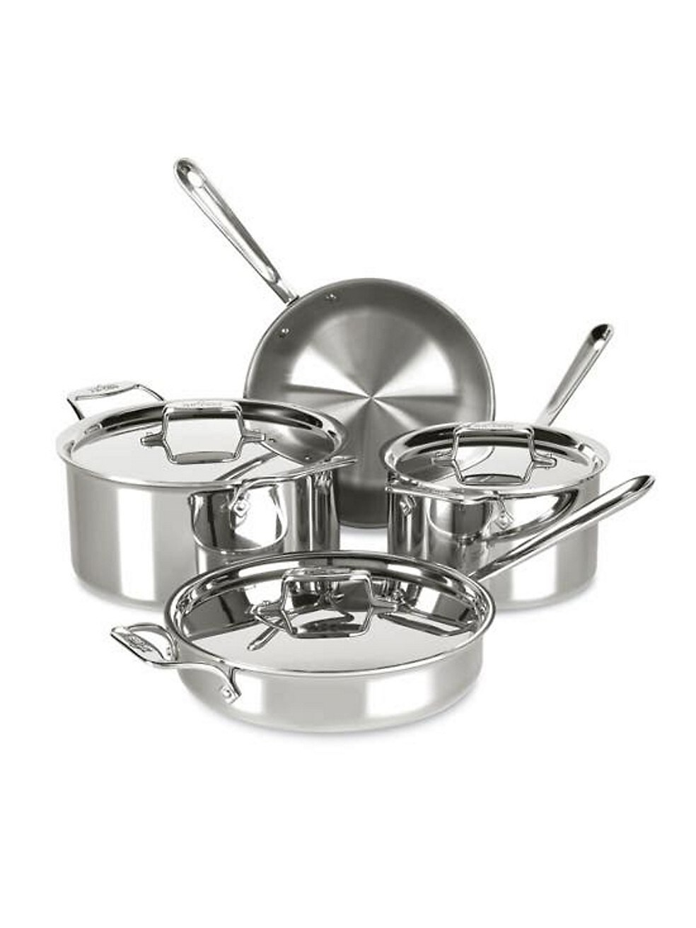 All-Clad Cookware 7-Piece Stainless Set