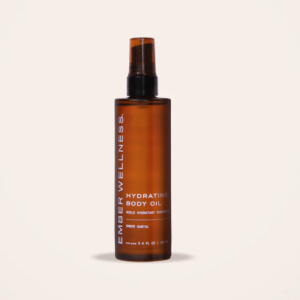 Ember Wellness Hydrating Body Oil: A harmonious blend of plant-based botanicals come together in this luxurious, fast-absorbing and ultra-hydrating body oil. Perfect for all skin types, this oil can be used out of the shower for long lasting nourishment or as a massage oil to de-stress.